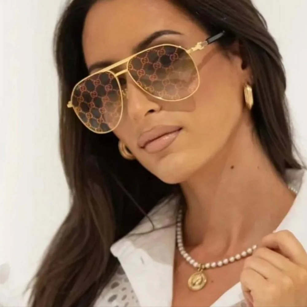 GUCCI AVIATOR GG1220 SUNGLASSES GUCCI LOGO - Picture 6 of 12